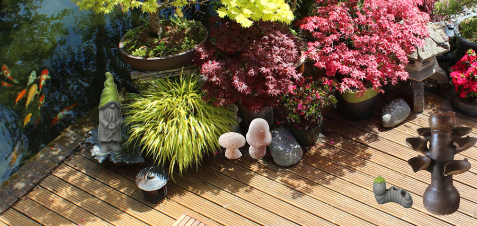 Lots of garden ornaments, beauty and high quality